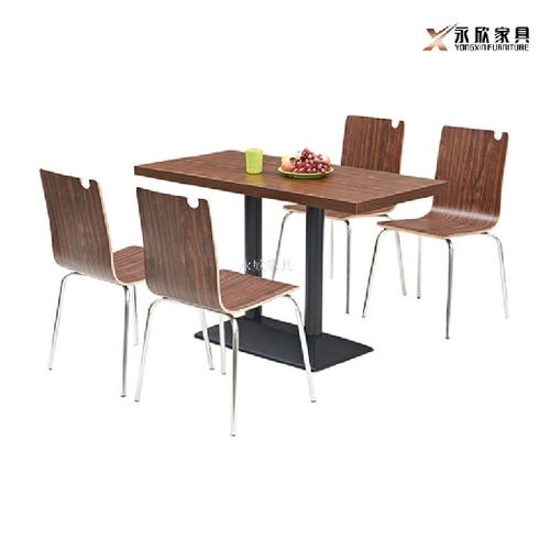 【忻州市钢木快餐桌椅造型美观,快餐桌椅】- 